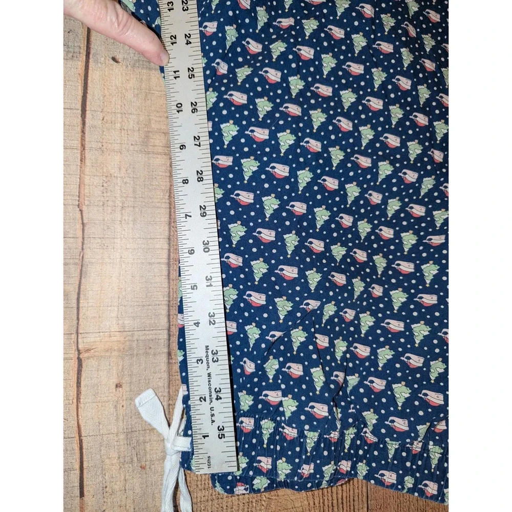 Vineyard Vines Men's Holiday Pajama Pants Large Very Good Christmas‎ Santa Whale